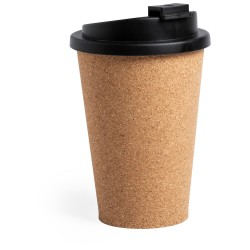 Пробковая дорожная кружка с крышкой 350 мл