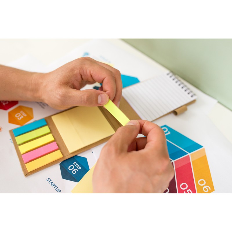 Офис. Держатель для записок, блокнот, шариковая ручка, клейкие заметки | Маделин