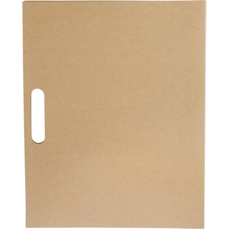 Офис. Конференц-папка примерно формата А4 с блокнотом, самоклеящимися заметками и шариковой ручкой