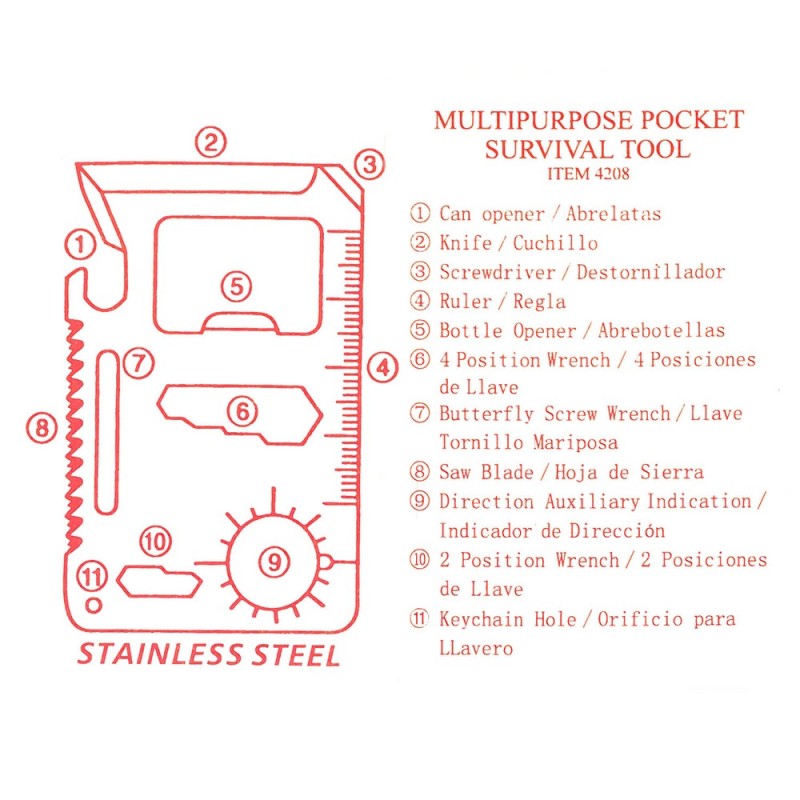 Многофункциональный инструмент 11 элементов