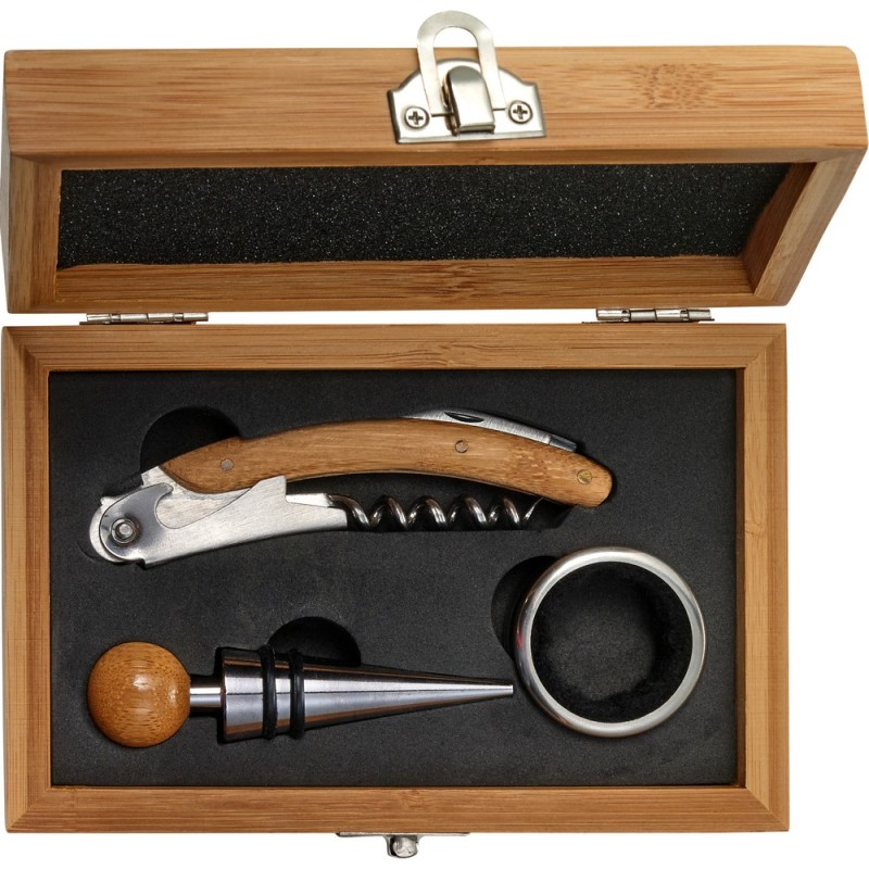 Набор для вина из бамбука, 3 шт