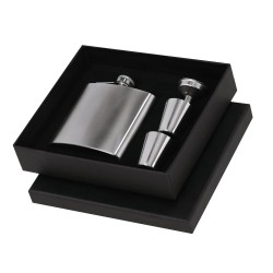 Посуда для напитков. Переработанный нержавеющий стальной фляга на 175 мл, 2 чашки, воронка