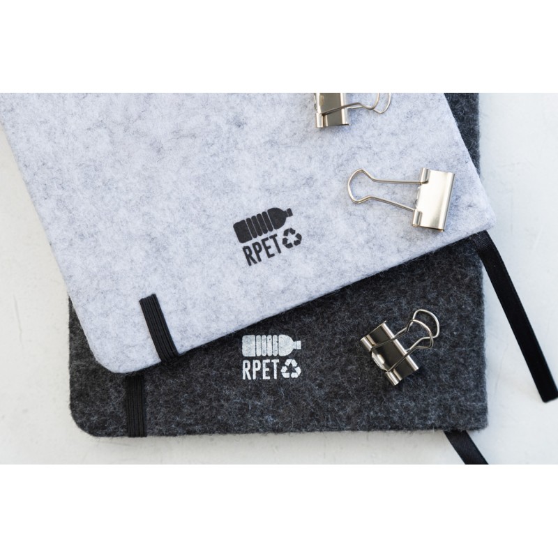 Блокнот из фетра переработанного пластика (rpet)