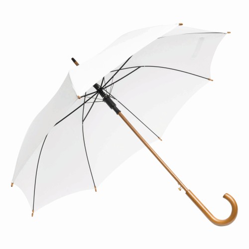Автоматический деревянный зонт BOOGIE, белый