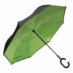 Реверсивный зонт-трость черный