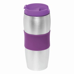 Термокружка AU LAIT, пурпур, серебристая