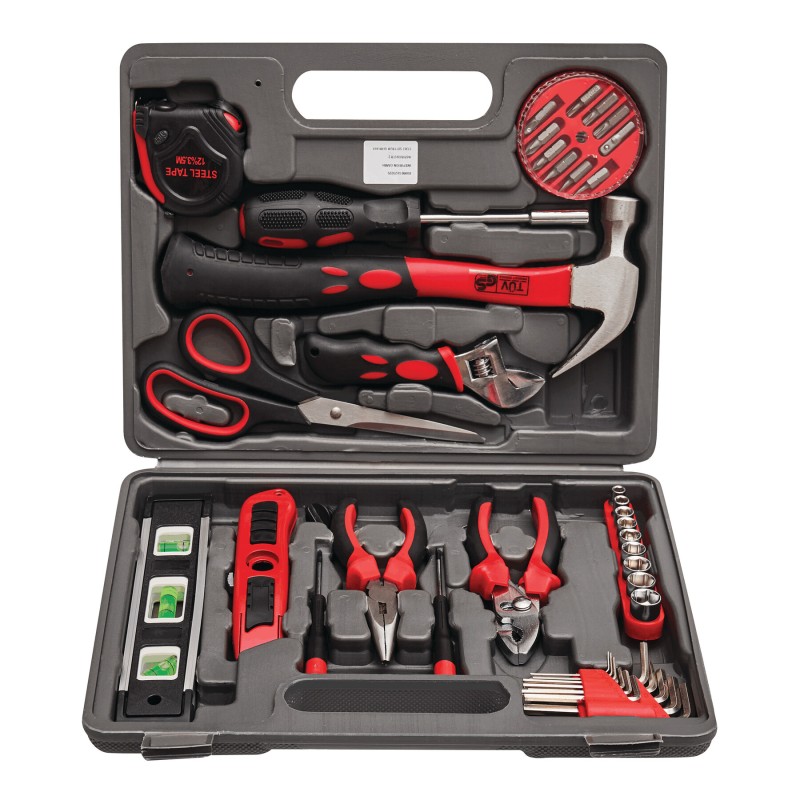 Набор инструментов MASTERKIT, 42 предмета, черный, красный