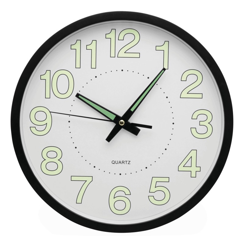 Настенные часы СОЛНЦЕ, черный, белый