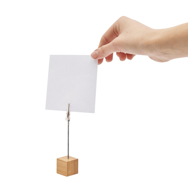 Кубик-держатель для заметок, коричневый, серебристый