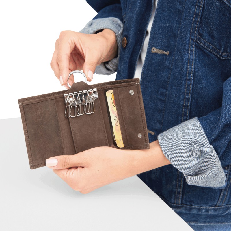 Ключница из натуральной кожи WILD STYLE, коричневый