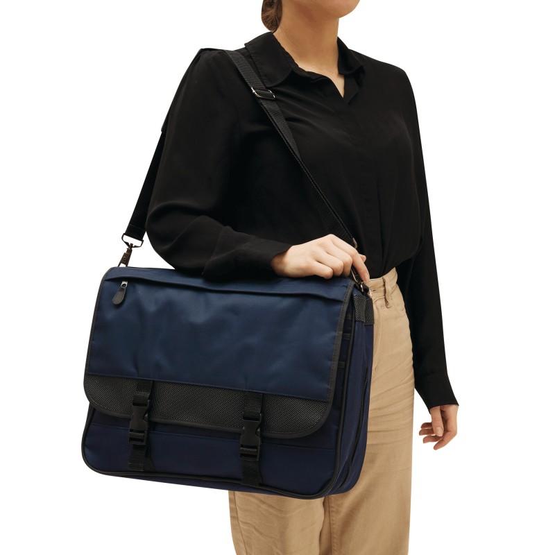 Сумка для документов AVANTI, черная, синяя