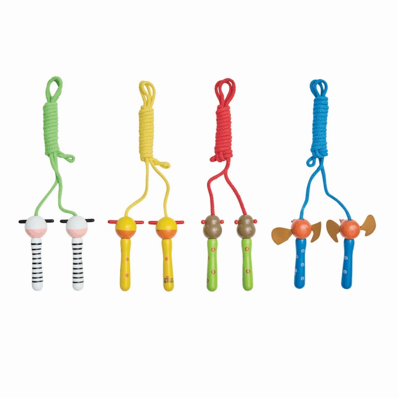 Красочная скакалка ЖИВОТНЫЕ МУЛЬТФИЛЬМЫ, цена за штуку, черный, синий, зеленый, белый, желтый