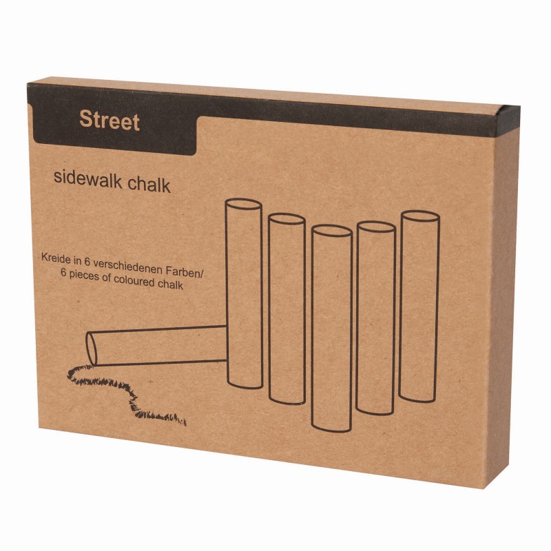 6 штук цветных мелков STREET, цветные