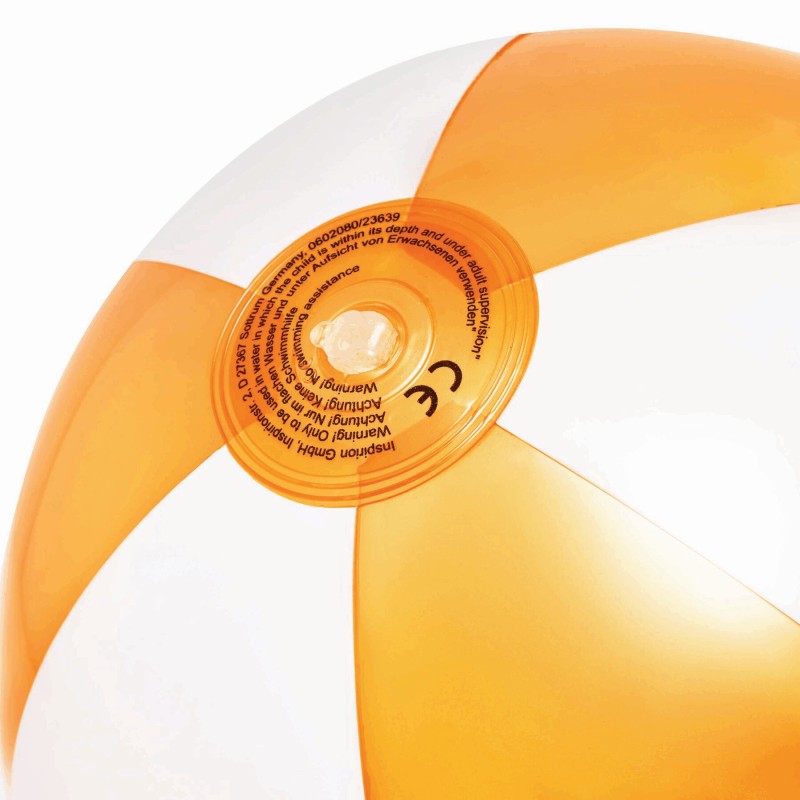 Надувной пляжный мяч ATLANTIC, оранжевый, белый