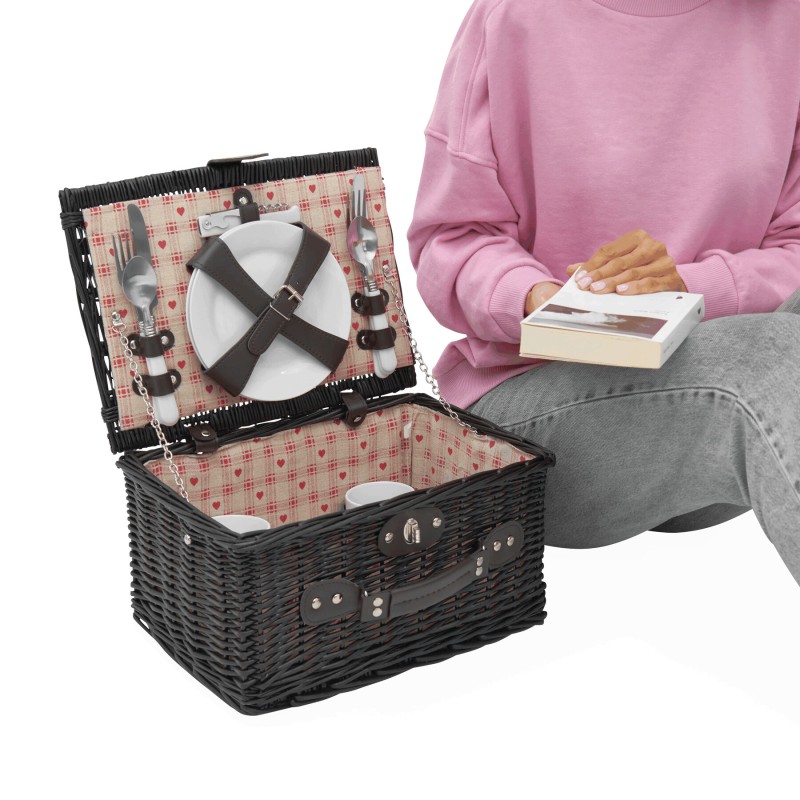 Корзина для пикника SUNSET PARK, темно-коричневый