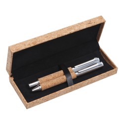 Набор для письма CORK SIGNATURE, коричневый, серебристый