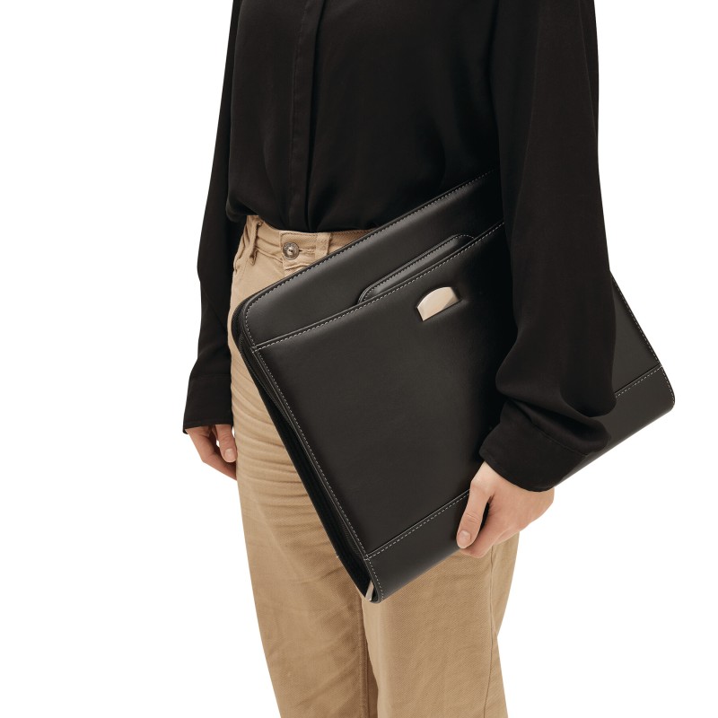 Папка А4 NOBLESSE на молнии, черный