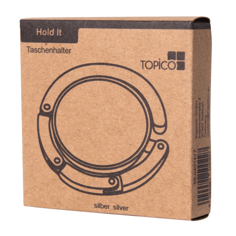 Держатель для сумки HOLD IT, серебристый