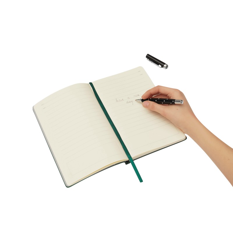 Ручка-роллер RIGA, черная, серебристая