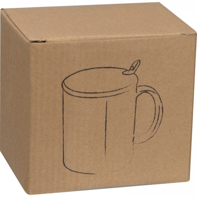 Керамическая кружка с ложечкой 300 мл