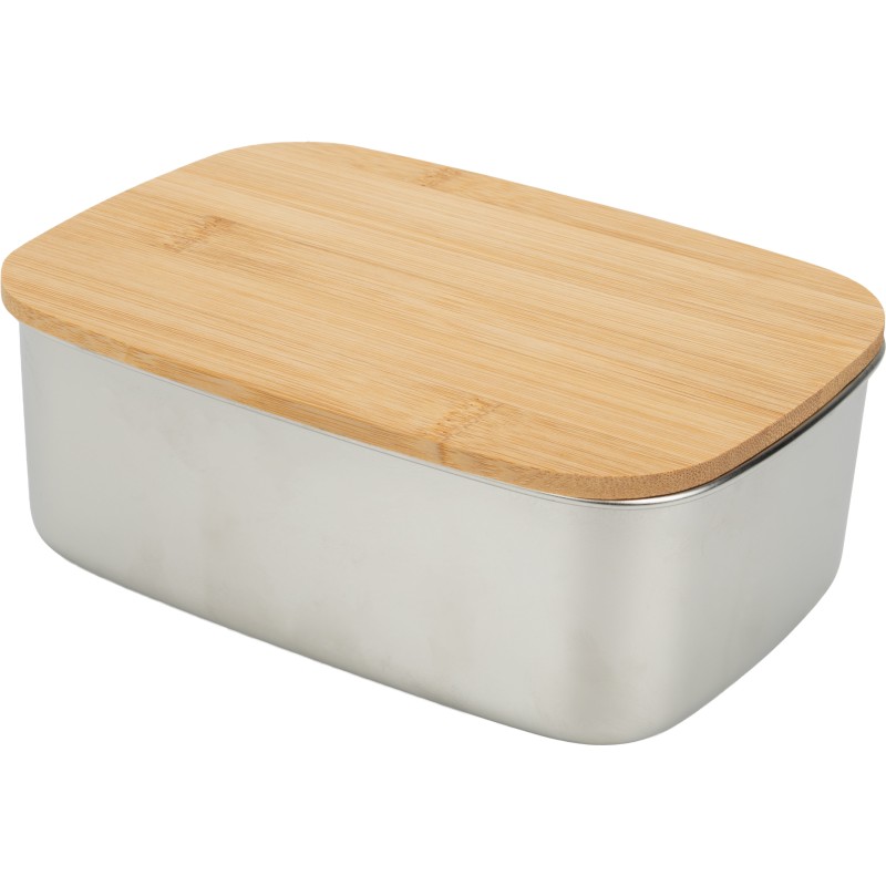 Ланч-бокс с приборами и бамбуковой крышкой