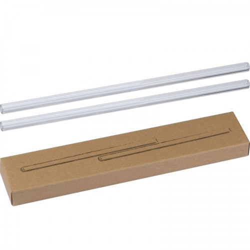 Набор из 2 стеклянных трубочек Набор из 2 стеклянных трубочек