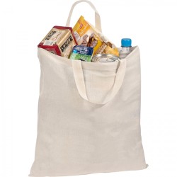 Хлопчатобумажная сумка с короткими ручками