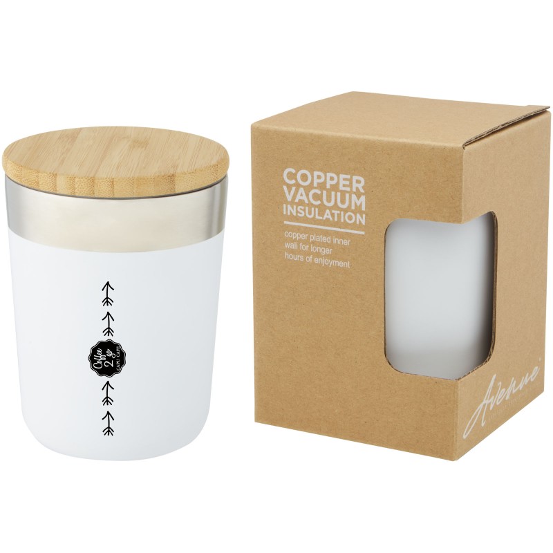 Термостакан lagan 300 мл из нержавеющей стали с бамбуковой крышкой