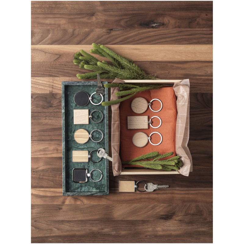 Прямоугольный брелок из бука Gian