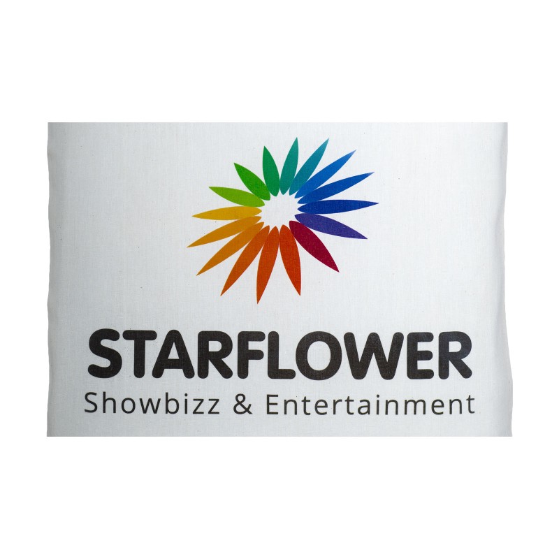 Сумка-тоут из хлопка плотностью 100 г/м² nevada с цветными ручками, объем 7 литров