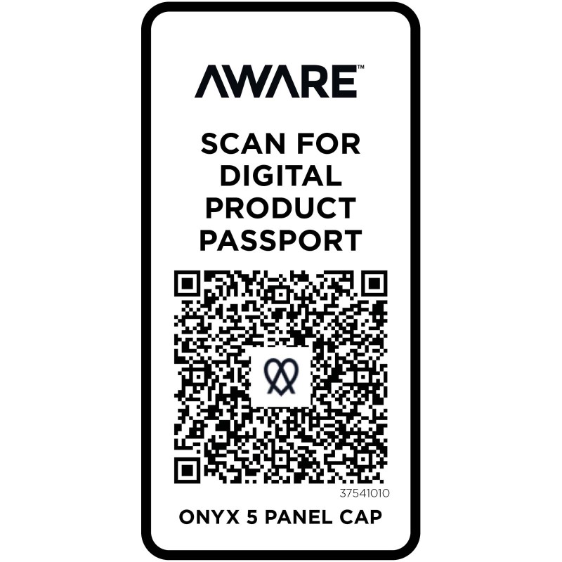 Пятипанельная кепка aware™ из оникса с козырьком переработанных материалов