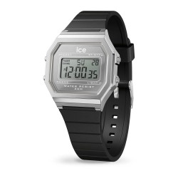 Зеркало ICE digit ретро-металлик серебро-черное - маленькое