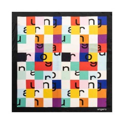 Шелковый платок Ada черный/мульти