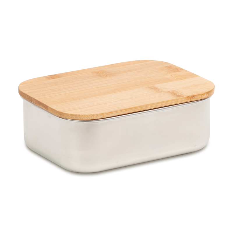 Ланч-бокс из стали 800 мл, серебристый