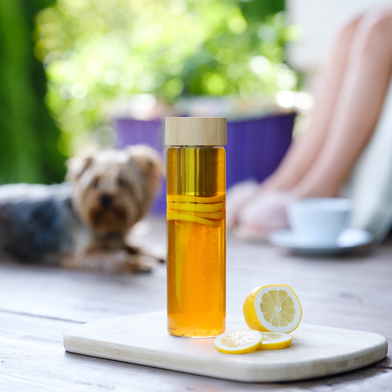 Стеклянная бутылка Gourmet 600 мл с ситечком