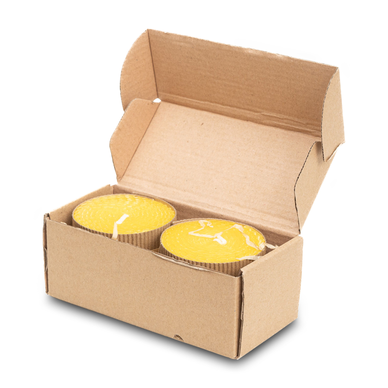 Набор 2 свечей из пчелиного воска Leoti, бежевый