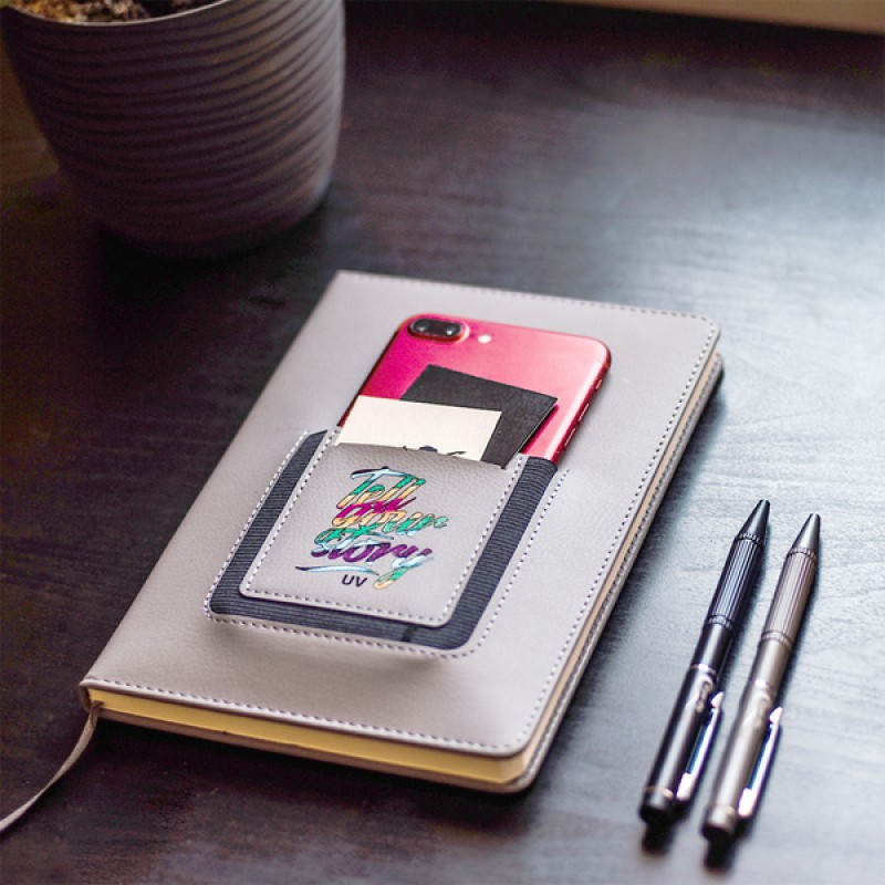 Блокнот Eibar с карманом для телефона, серый