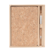 Набор из пробкового блокнота и ручки Getafe, бежевый