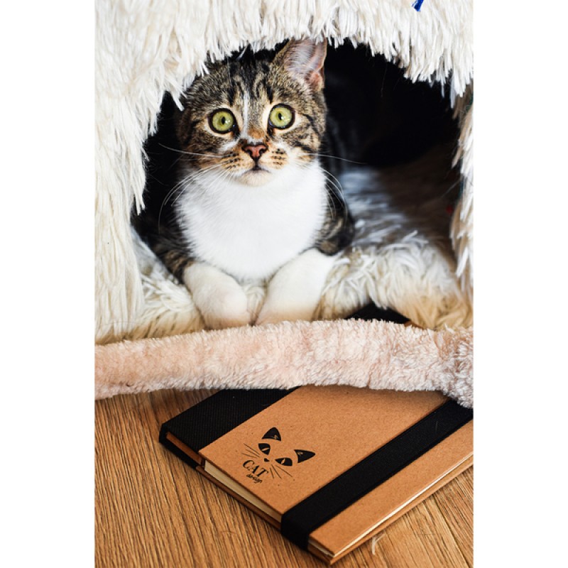 Блокнот Kraft Paper со стикерами, черный/бежевый