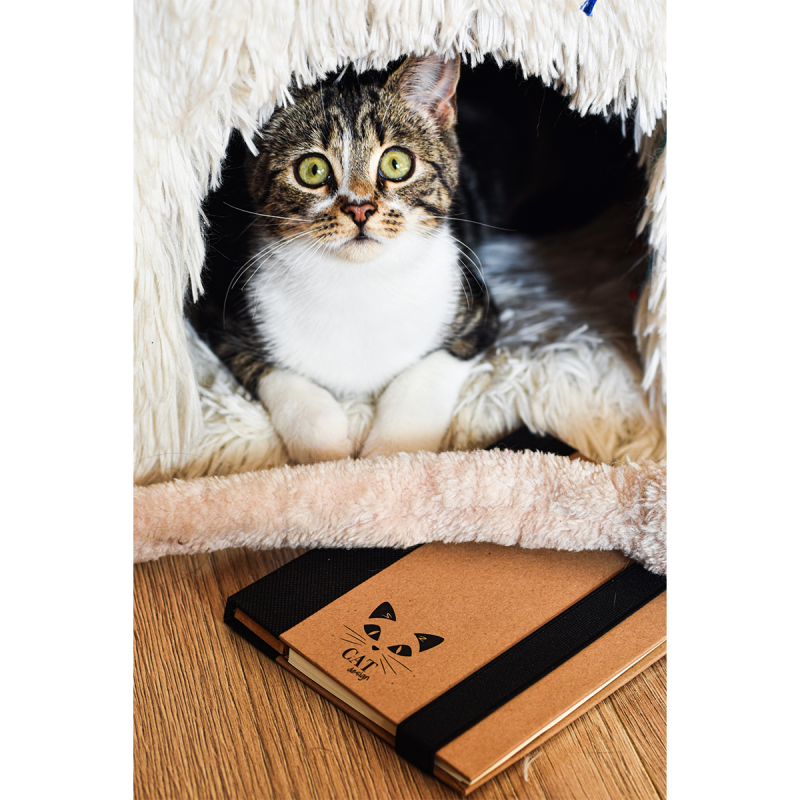 Блокнот Kraft Paper со стикерами, черный/бежевый