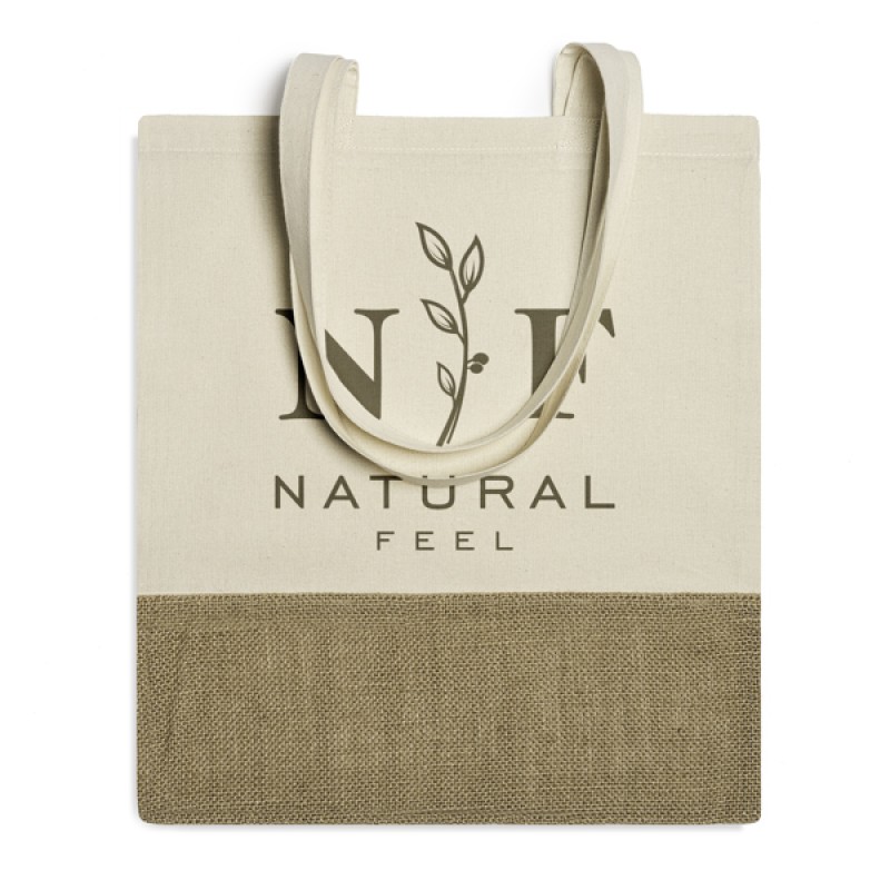 WAVE Ххлопчатобумажная/джутовая сумка GREIGE