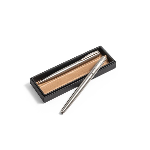 Набор ELLA из ручки-роллера и шариковой ручки из переработанной нержавеющей стали